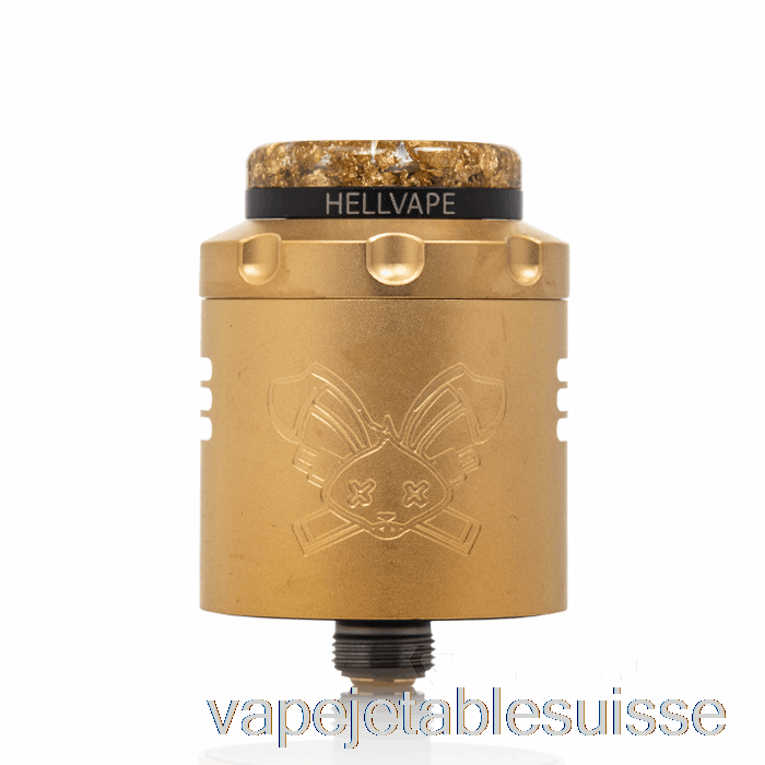 Vape Suisse Hellvape Lapin Mort V3 24mm Rda [6th Anni] Or Noir